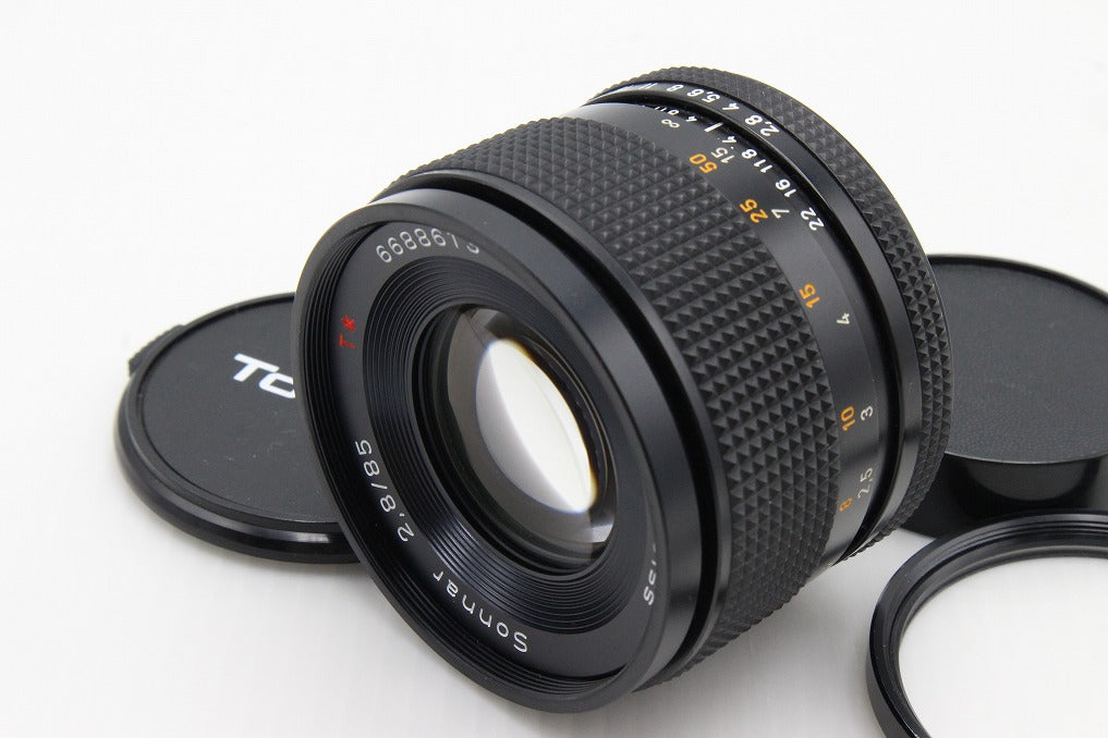 良品 CONTAX Carl Zeiss Sonnar T* 85mm F2.8 AEJ ヤシコンマウント CY Mount 単焦点レンズ フィルター付 260203ag