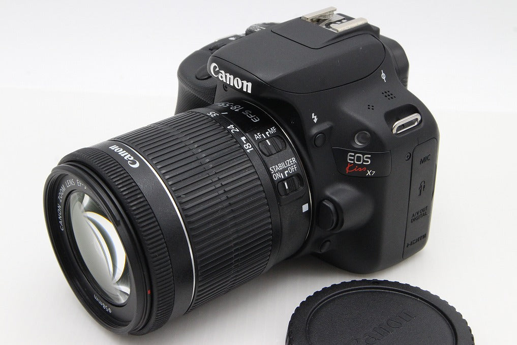 美品 Canon キヤノン EOS Kiss X7 ボディ + EF-S 18-55 IS STM レンズキット デジタル一眼レフカメラ 260202a