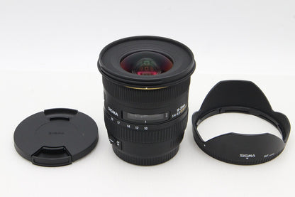 良品 SIGMA シグマ AF 10-20mm F4-5.6 EX DC HSM Canon EFマウント APS-C ズームレンズ フード付 260203af