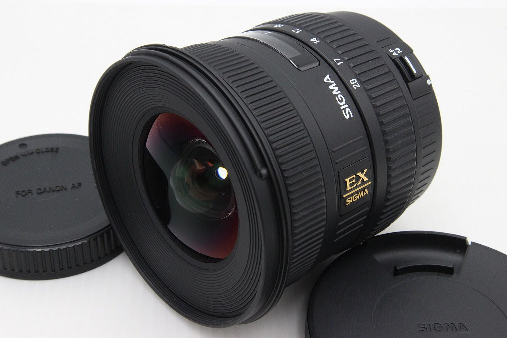 良品 SIGMA シグマ AF 10-20mm F4-5.6 EX DC HSM Canon EFマウント APS-C ズームレンズ フード付 260203af