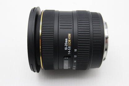 良品 SIGMA シグマ AF 10-20mm F4-5.6 EX DC HSM Canon EFマウント APS-C ズームレンズ フード付 260203af