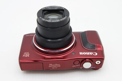 美品 Canon キヤノン PowerShot SX700 HS コンパクトデジタルカメラ レッド 260203s
