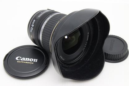 良品 Canon キヤノン EF-S 10-22mm F3.5-4.5 USM APS-C ズームレンズ フード付 260203ad