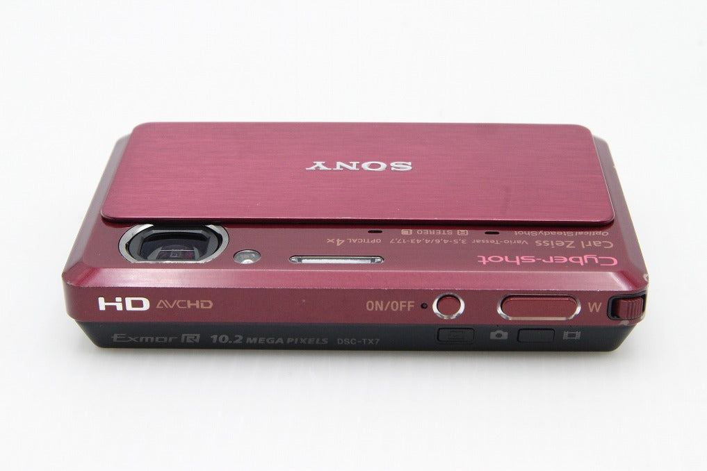 良品 SONY ソニー Cyber-shot DSC-TX7 コンパクトデジタルカメラ レッド 260204a