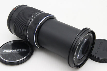 良品 OLYMPUS オリンパス M.ZUIKO DIGITAL ED 40-150mm F4-5.6 R マイクロフォーサーズ ズームレンズ ブラック 260203x