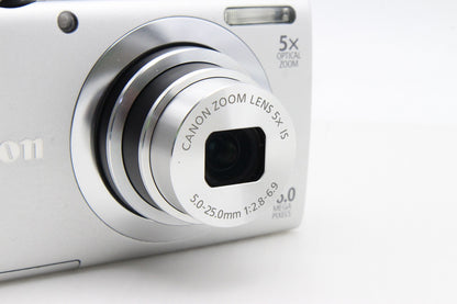 美品 Canon キヤノン PowerShot A2400 IS コンパクトデジタルカメラ シルバー 260203y