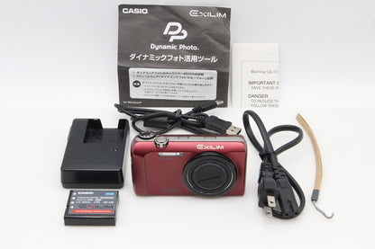 Good Condition CASIO EXILIM EX-H30 Compact Digital Camera Red 260204h