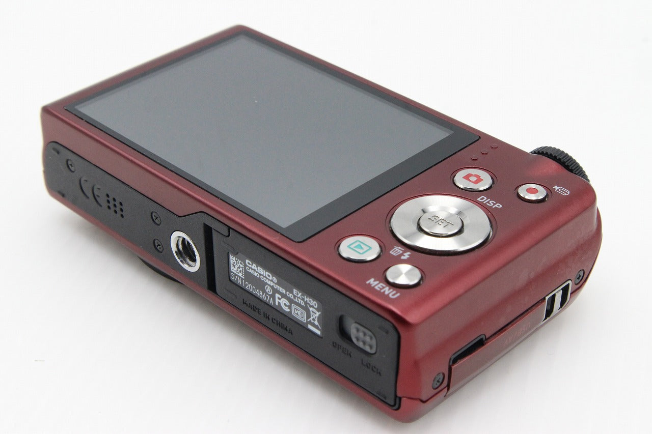 良品 CASIO カシオ EXILIM EX-H30 コンパクトデジタルカメラ レッド 260204h