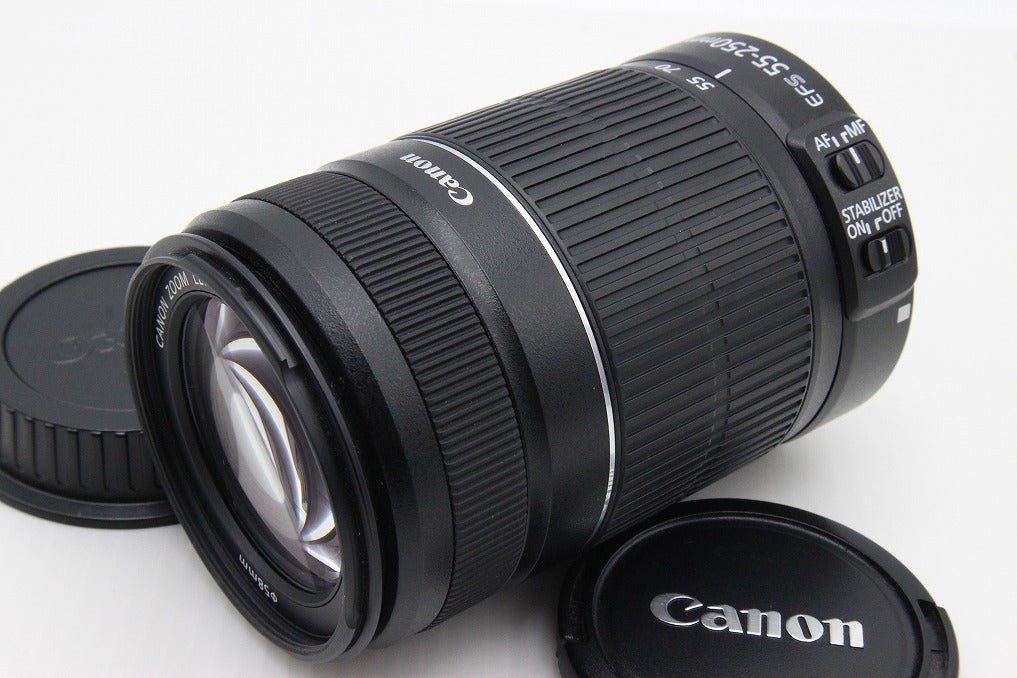 良品 Canon キヤノン EF-S 55-250mm F4-5.6 IS II APS-C ズームレンズ 260203ae