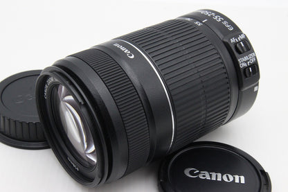 良品 Canon キヤノン EF-S 55-250mm F4-5.6 IS II APS-C ズームレンズ 260203ae