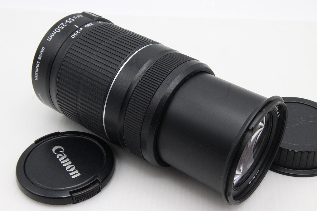 良品 Canon キヤノン EF-S 55-250mm F4-5.6 IS II APS-C ズームレンズ 260203ae