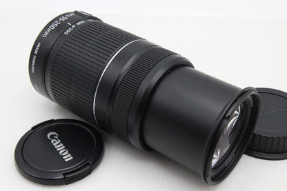良品 Canon キヤノン EF-S 55-250mm F4-5.6 IS II APS-C ズームレンズ 260203ae