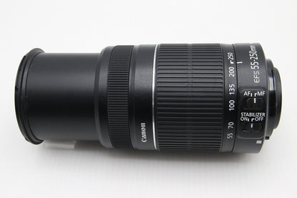 良品 Canon キヤノン EF-S 55-250mm F4-5.6 IS II APS-C ズームレンズ 260203ae