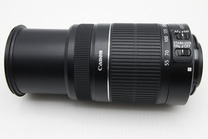 良品 Canon キヤノン EF-S 55-250mm F4-5.6 IS II APS-C ズームレンズ 260203ae