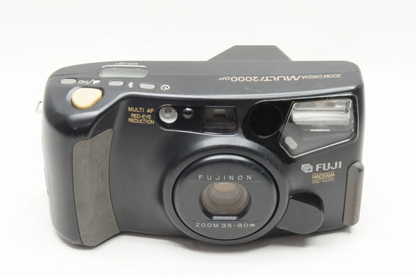 良品 FUJIFILM フジフィルム ZOOM CARDIA MULTi 2000 op ブラック 35mmコンパクトフィルムカメラ 220114l